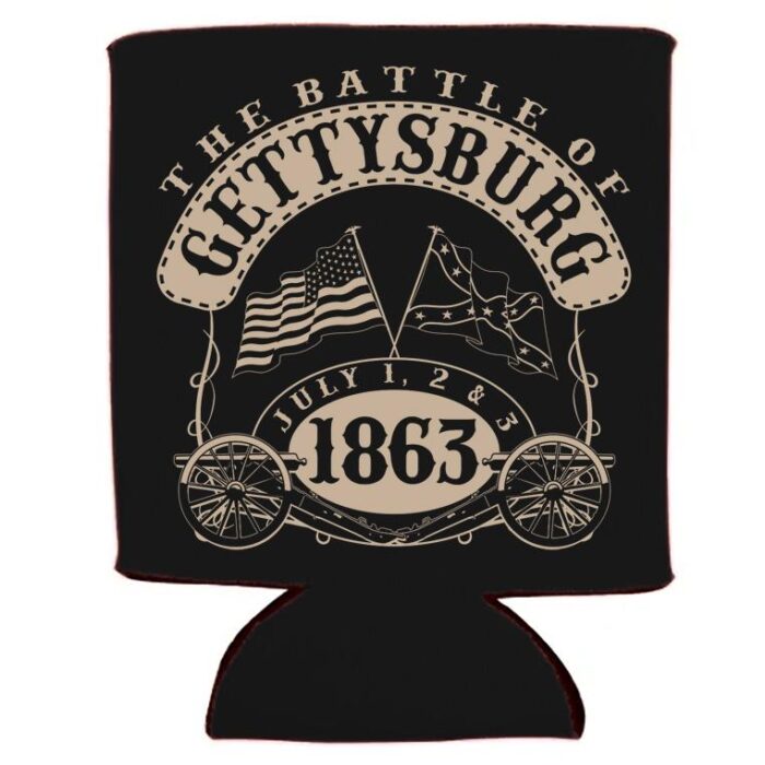 Battle of Gettysburg black koozie