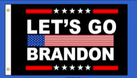 Black Let's Go Brandon 3x5' Flag