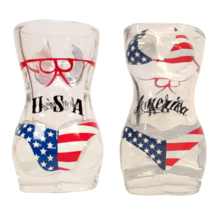 American Flag Bikini Top & Bottom Shot Glass