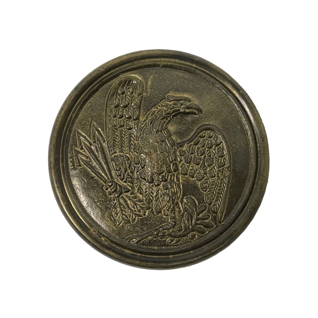 2-1/2″ Round Solid Brass Eagle Breast Belt Buckle