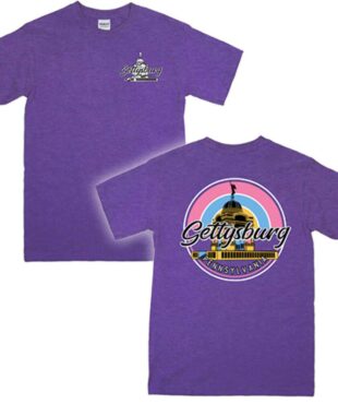 Gettysburg PA Monument T-Shirt purple